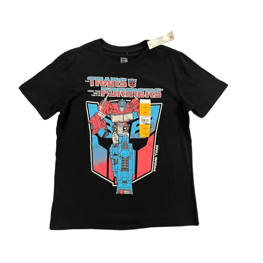 Transformers Boy Size L ( 10 - 12 ) Shirt Hasbro Transformers Tee Short Sleeve